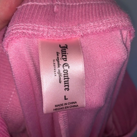 Juicy Couture Pink Velvet Fleece Shirt and Pets Loungewear Set L - Picture 11 of 15